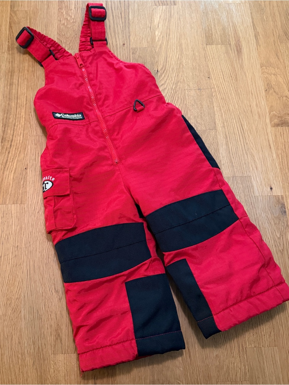 Columbia Tectonite 2T Red Bibbed Overall Snow Ski Pants